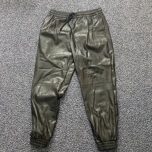 Zara Leather Joggers.